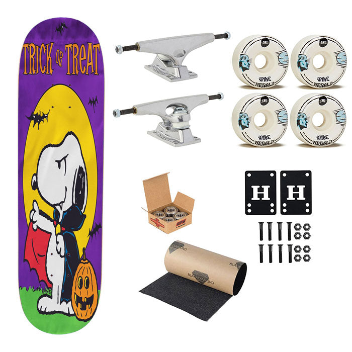 Peanuts Trick Or Treat Vampire Snoopy Skateboard Complete Board 8.0" X 31.75"