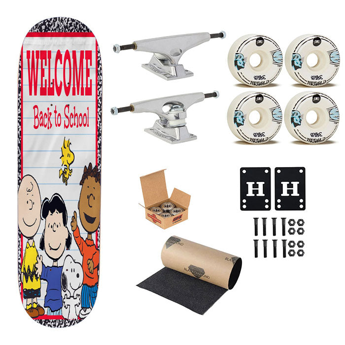 Peanuts Welcome Back To School Peanuts And The Gang Skateboard Complete Board 8.0" X 31.75"