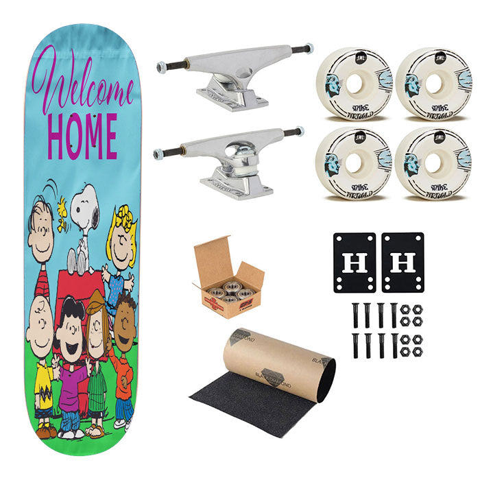 Peanuts Welcome Home Skateboard Complete Board 8.0" X 31.75"