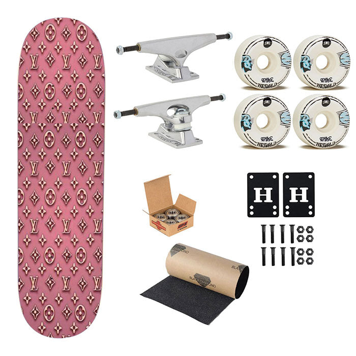 Pink Louis Vuitton Skateboard Complete Board 8.0" X 31.75"