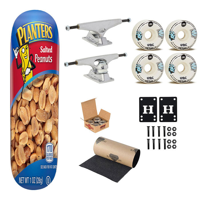 Planters Salted Mr Peanuts Skateboard Complete Board 8.0" X 31.75"