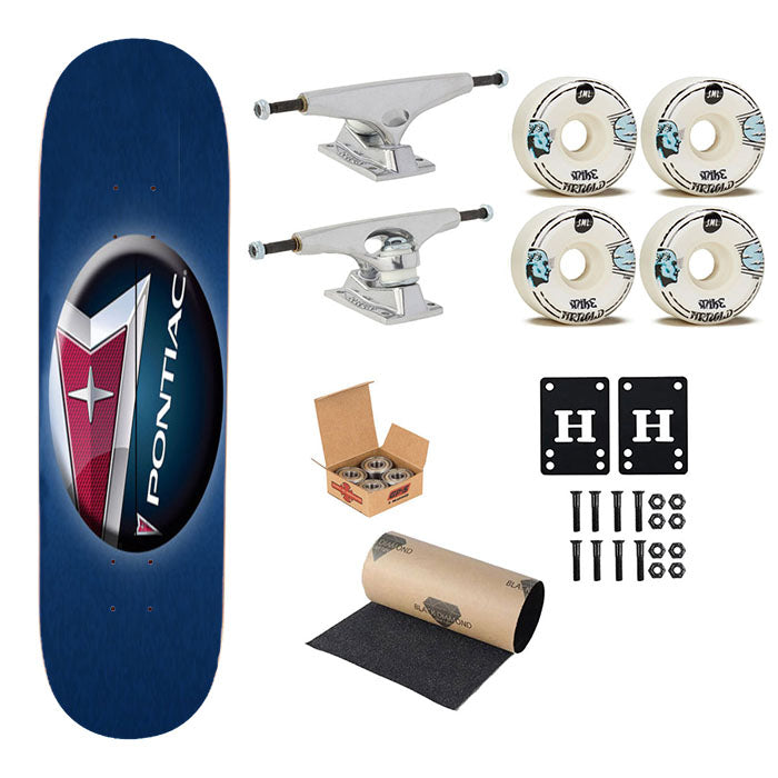 Pontiac Symbol Skateboard Complete Board 8.0" X 31.75"