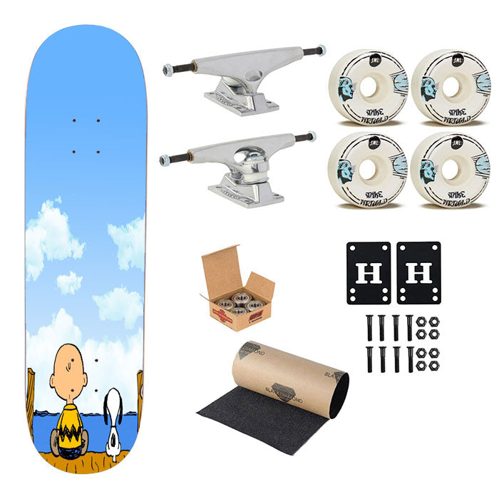 Snoopy And Charlie Brown Friends Skateboard Complete Board 8.0" X 31.75"