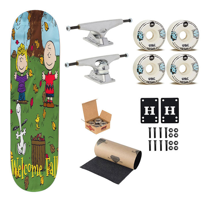 Snoopy Charlie Brown Welcome Fall Skateboard Complete Board 8.0" X 31.75"