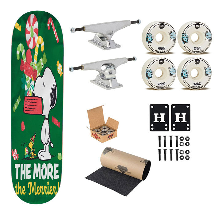Snoopy Christmas Garden Flag Holiday Skateboard Complete Board 8.0" X 31.75"