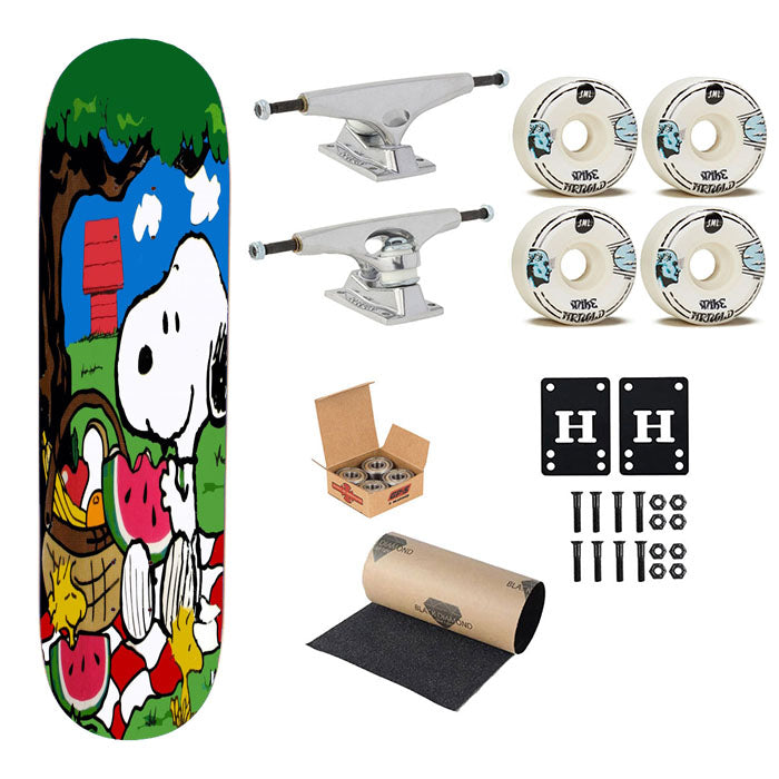 Snoopy Eat Fruits Skateboard Complete Board 8.0" X 31.75"