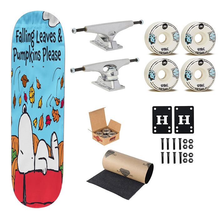 Snoopy Falling Leaves Skateboard Complete Board 8.0" X 31.75"