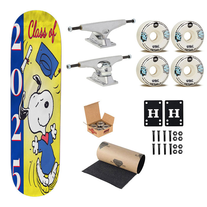 Snoopy Graduation Skateboard Complete Board 8.0" X 31.75"