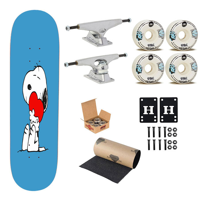 Snoopy Heart Skateboard Complete Board 8.0" X 31.75"