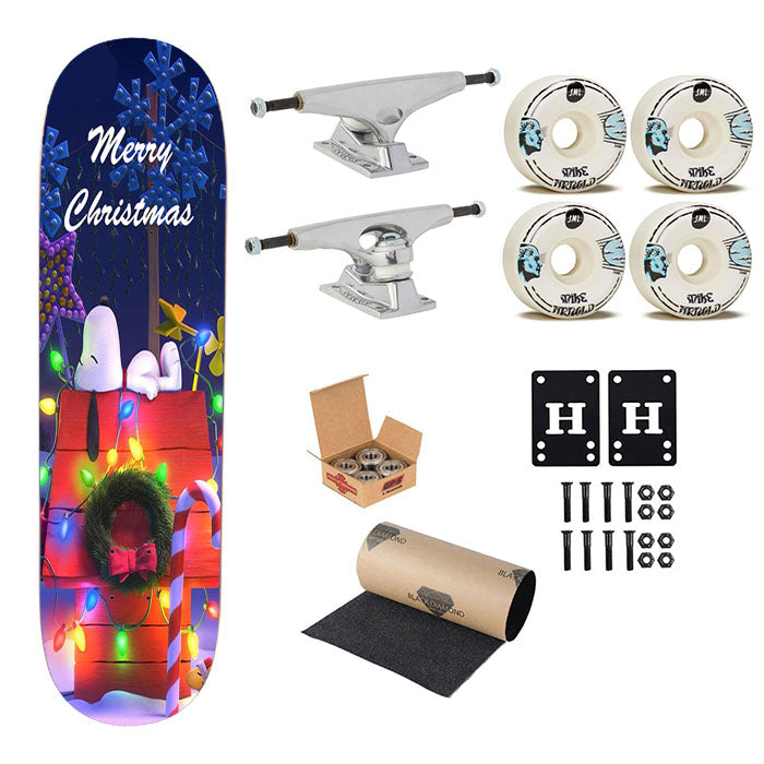 Snoopy Merry Christmas Skateboard Complete Board 8.0" X 31.75"