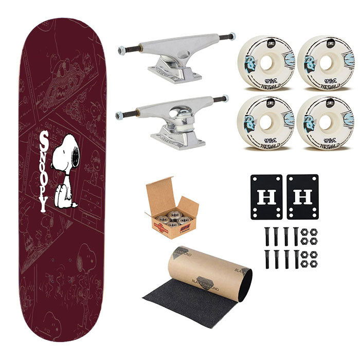 Snoopy Peanuts Skateboard Complete Board 8.0" X 31.75"