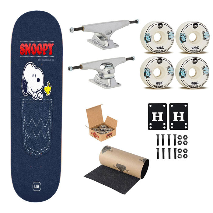 Snoopy Pocket Friend Skateboard Complete Board 8.0" X 31.75"