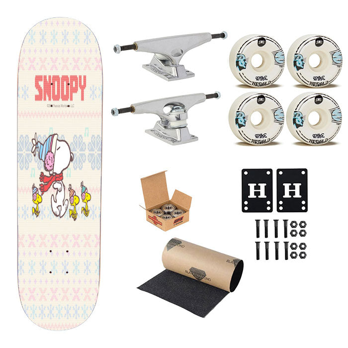 Snoopy'S Winter Clothes Skateboard Complete Board 8.0" X 31.75"