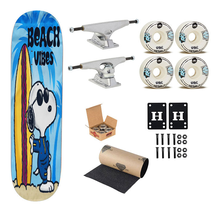 Snoopy Summer Beach Skateboard Complete Board 8.0" X 31.75"