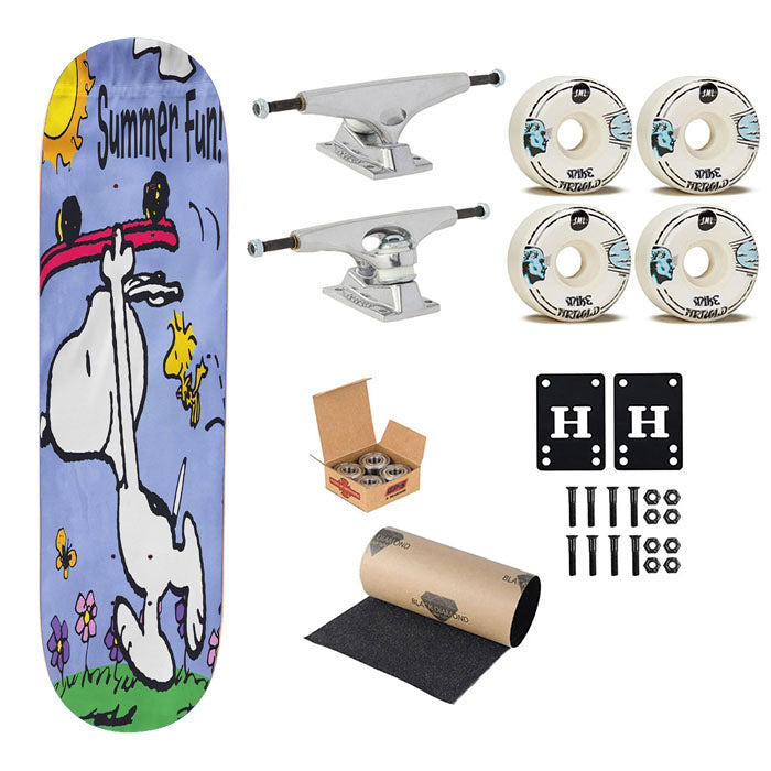 Snoopy Summer Flag Peanuts Skateboard Complete Board 8.0" X 31.75"