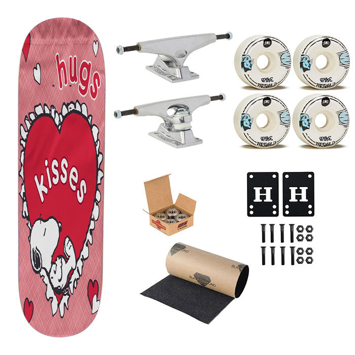 Snoopy Valentine'S Day Heart Skateboard Complete Board 8.0" X 31.75"