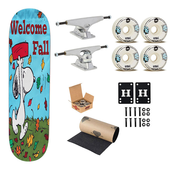 Snoopy Welcome Fall Skateboard Complete Board 8.0" X 31.75"