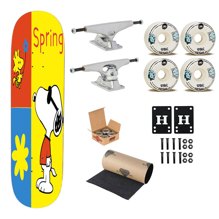 Snoopy Woodstock Spring Skateboard Complete Board 8.0" X 31.75"