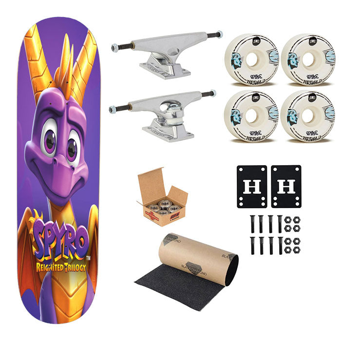 Spyro Reignited Trilogy Playstation Game Skateboard Complete Board 8.0" X 31.75"