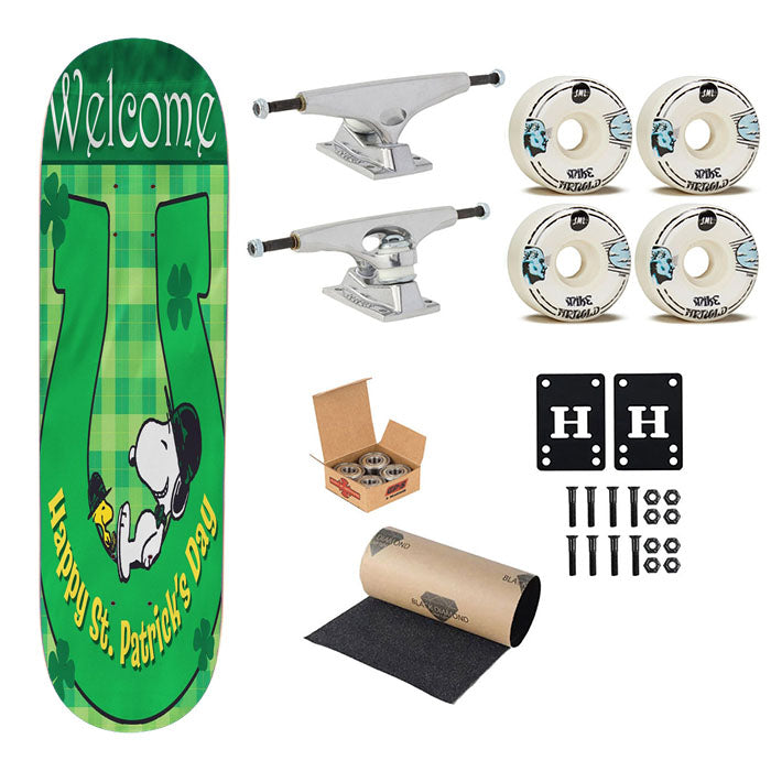 St Patricks Day Snoopy Skateboard Complete Board 8.0" X 31.75"