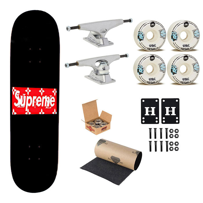 Supreme Box Louis Vuitton Logo Skateboard Complete Board 8.0" X 31.75"