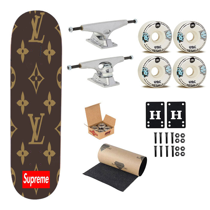 Supreme Louis Vuitton Logo Skateboard Complete Board 8.0" X 31.75"