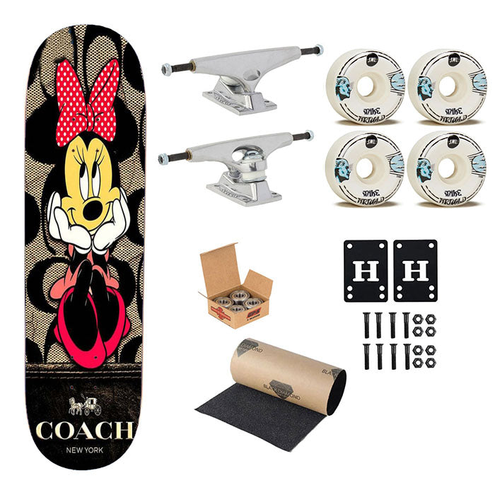 Sweet Coach Minnie Mouse Cool Skateboard Complete Board 8.0" X 31.75"