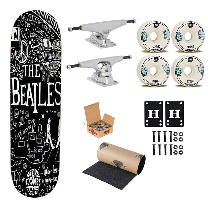 The Beatles Art Mozaik Skateboard Complete Board 8.0" X 31.75"