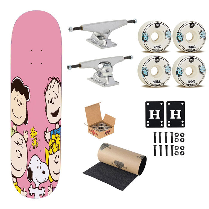 The Peanuts Charlie Brown And Snoopy Cartoon Skateboard Complete Board 8.0" X 31.75"
