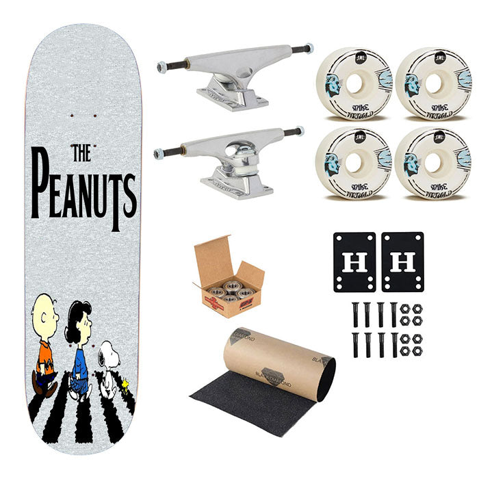 The Peanuts Gang Street Grey Skateboard Complete Board 8.0" X 31.75"