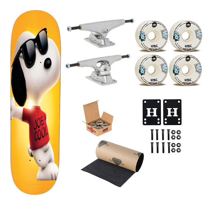 The Peanuts Movie Snoopy Joe Cool Tshirt Skateboard Complete Board 8.0" X 31.75"