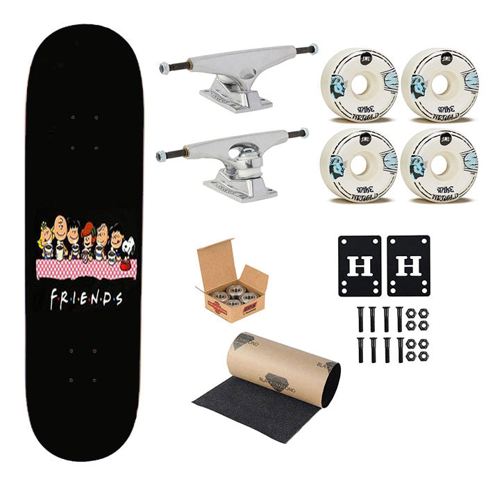 The Peanuts Snoopy Friend Skateboard Complete Board 8.0" X 31.75"