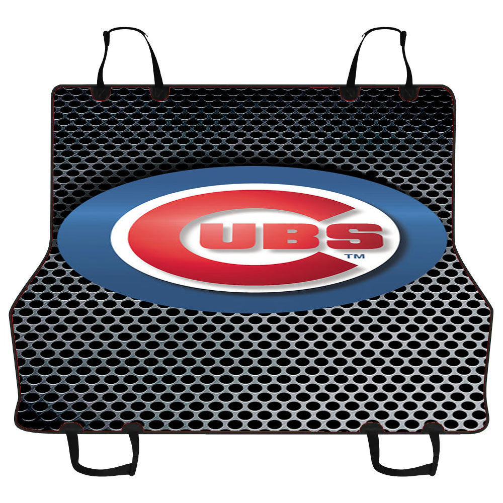 Chicago Cubs Carbon Fiber Art Car Pet Seat Cover