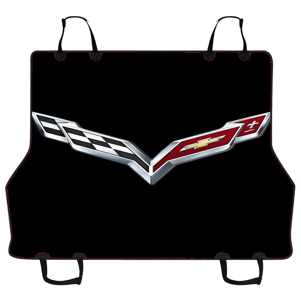 Corvette Emblem Black Logo Car Pet Seat Cover