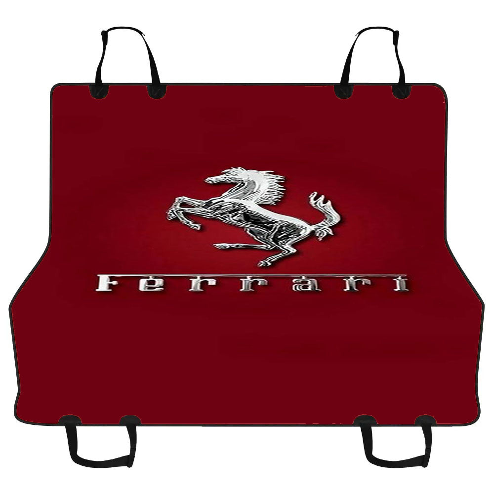Ferrari In Red Background Car Pet Seat Cover