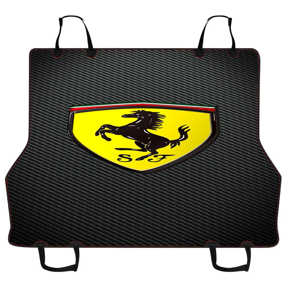 Ferrari Logo Carbon Fiber Car Pet Seat Cover