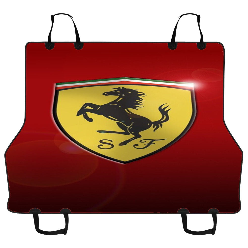 Ferrari Logo Red Background Car Pet Seat Cover