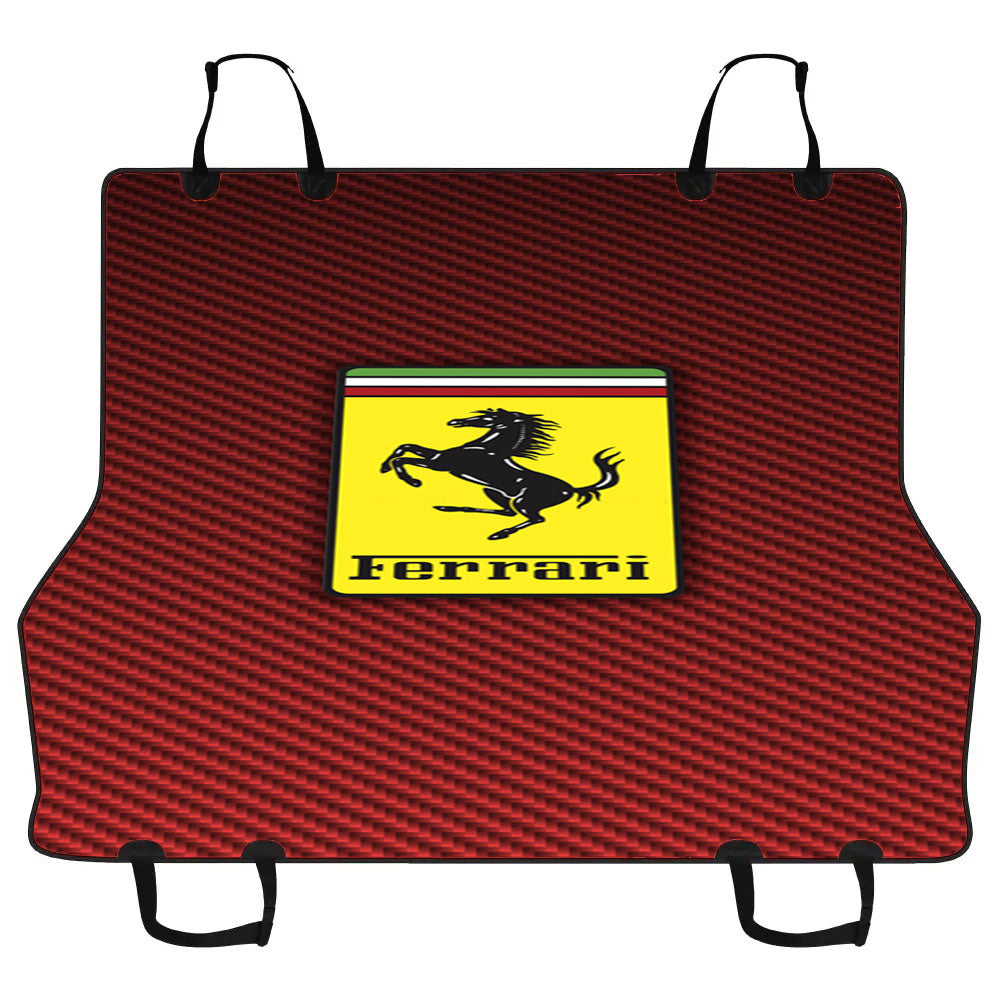 Ferrari Red Carbon Fiber Car Pet Seat Cover