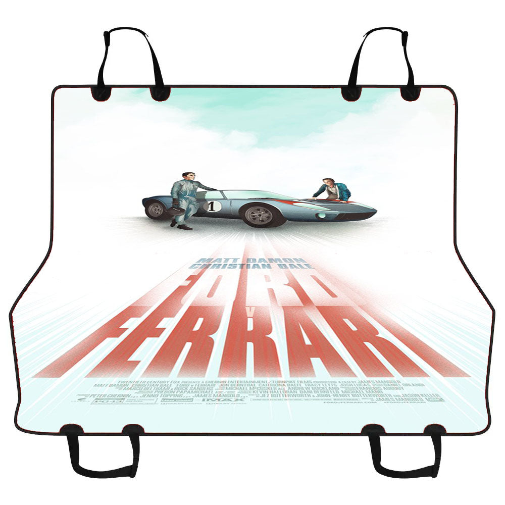 Ford Ferrari White Poster Car Pet Seat Cover
