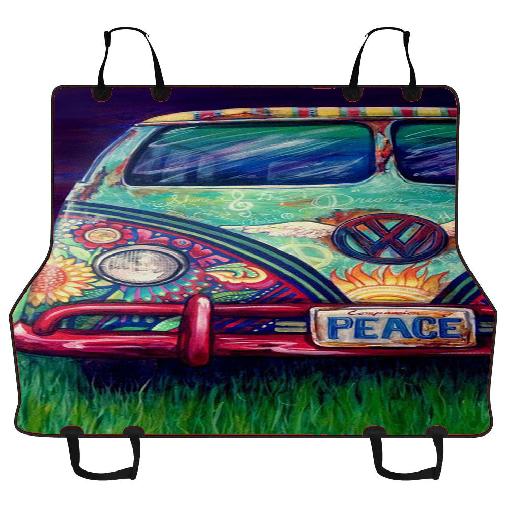 Happy Hippie Vw Car Pet Seat Cover