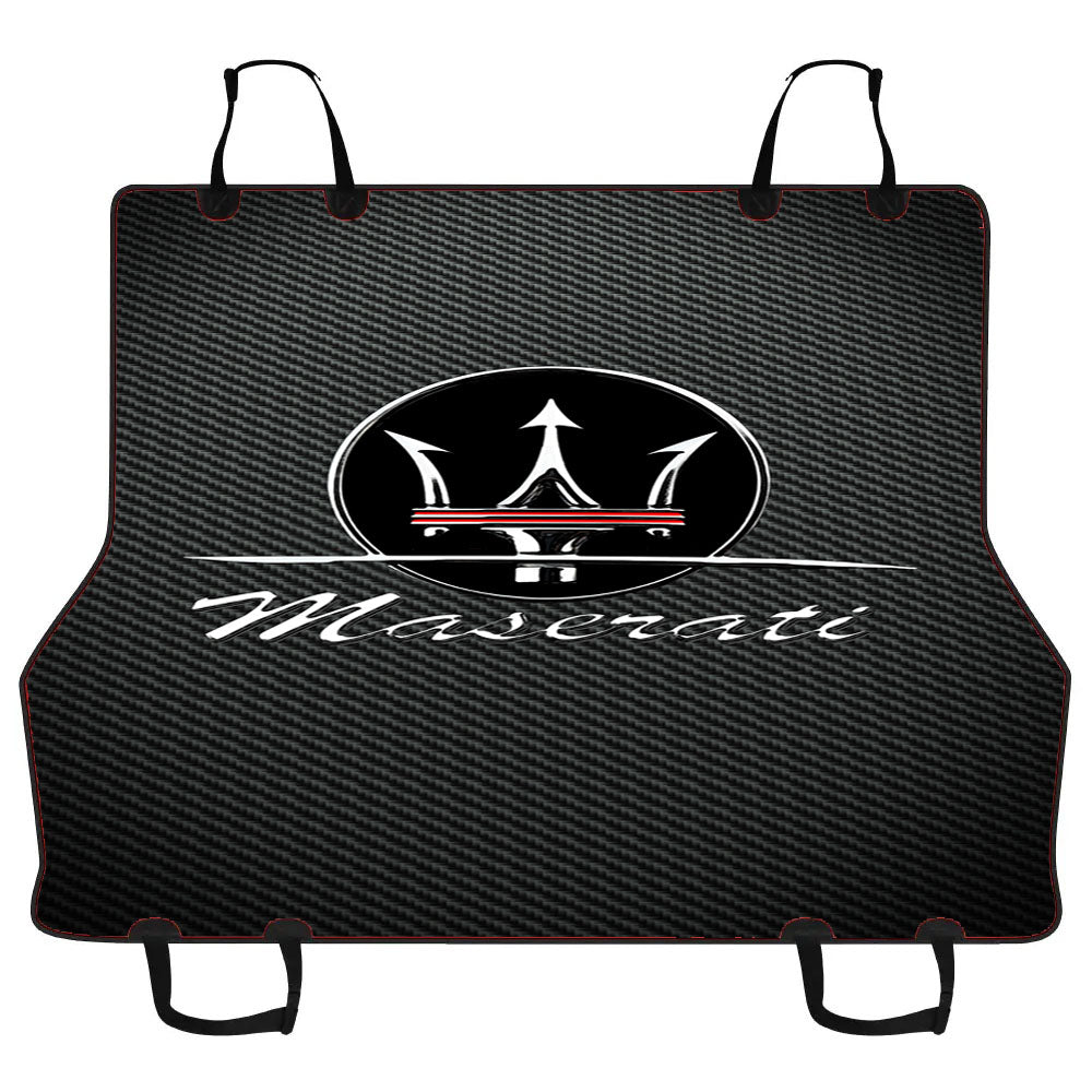 Maserati Logo Carbon Fiber Car Pet Seat Cover