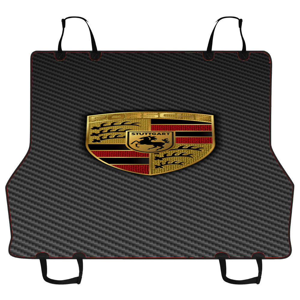 Porsche Carbon Fiber Logo Car Pet Seat Cover