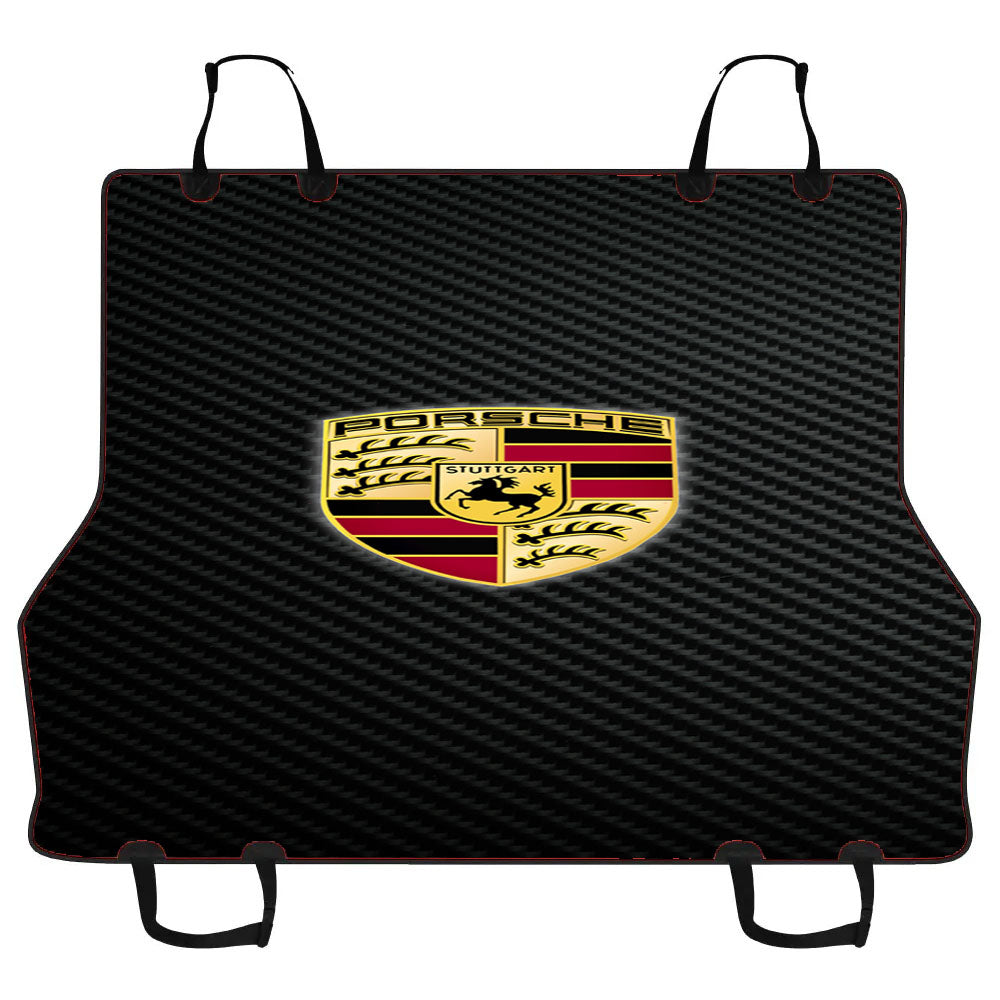 Porsche Logo Carbon Car Pet Seat Cover