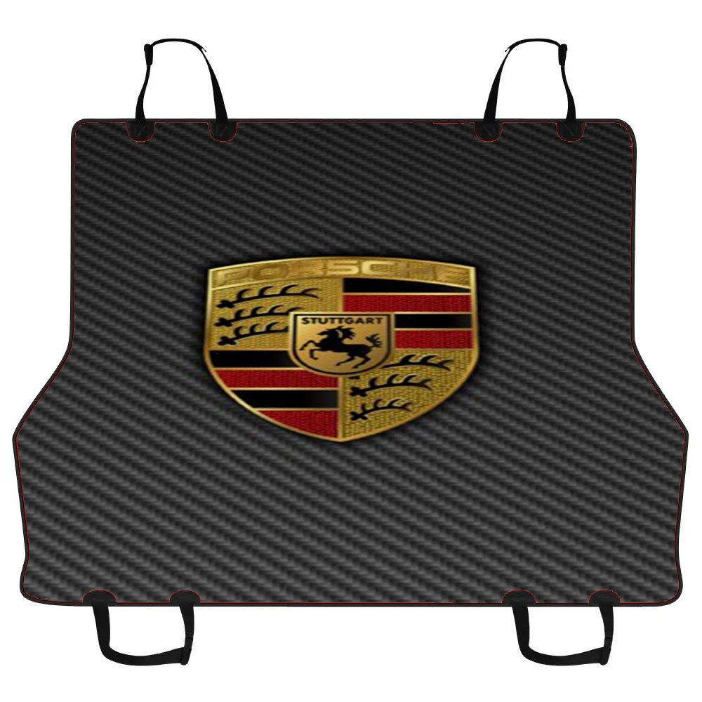 Porsche Logo Grey Car Pet Seat Cover