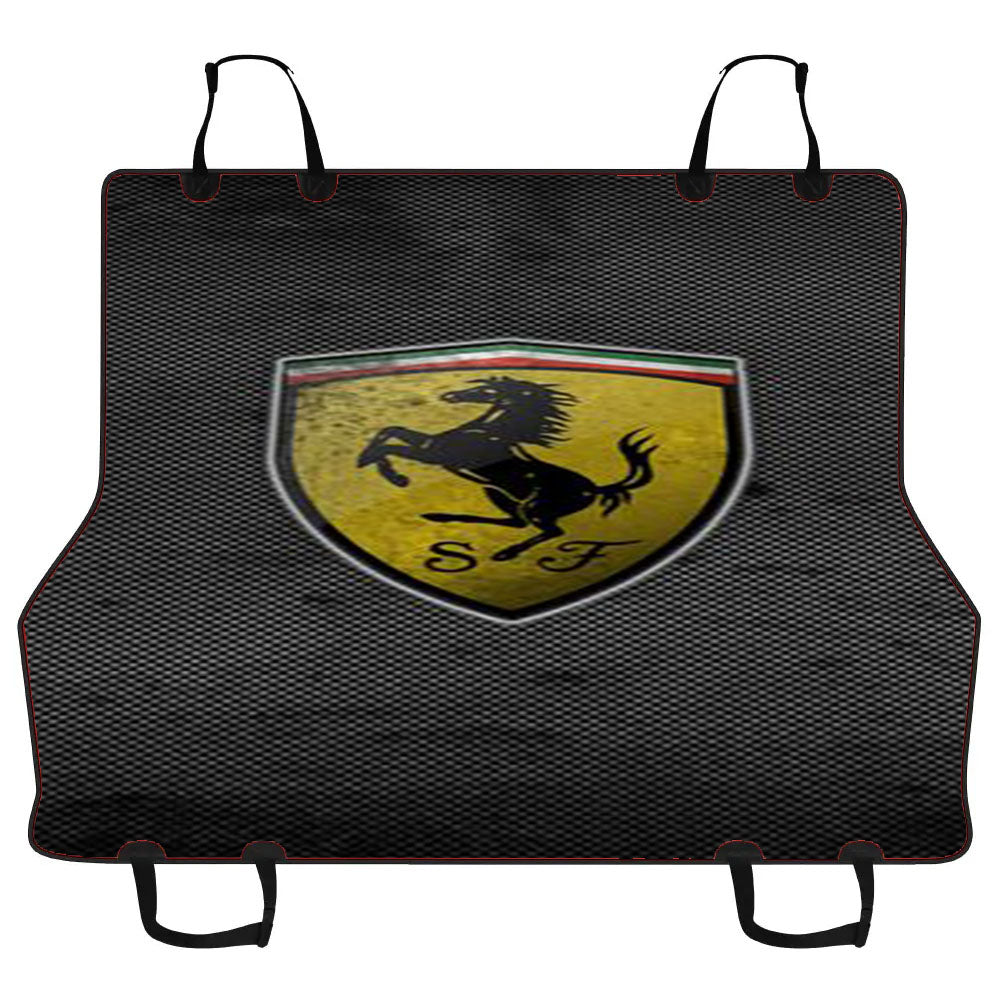Porsche Logo Grey Background Car Pet Seat Cover