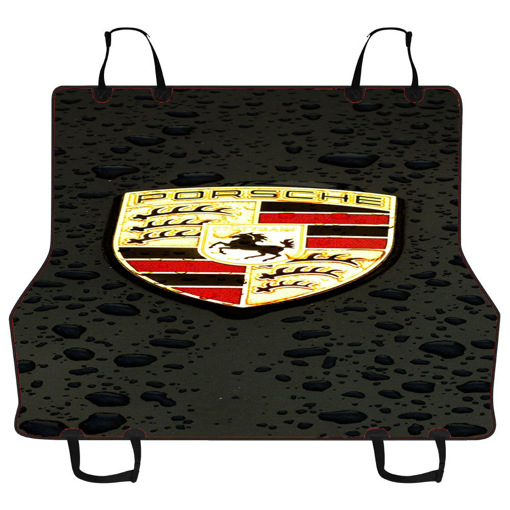 Rain Drop Porsche Logo Car Pet Seat Cover