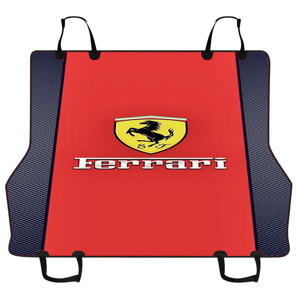 Red Line Ferrari Logo Car Pet Seat Cover