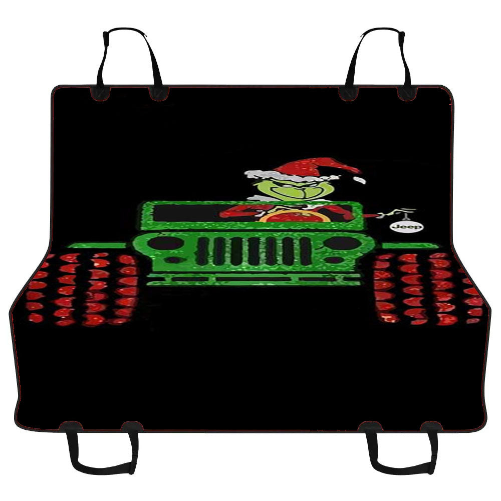 The Grinch Riding Jeep Car Pet Seat Cover