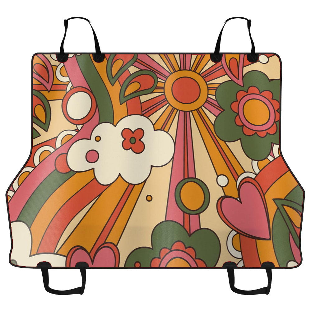 70S Groovy Sunshine Car Pet Seat Cover