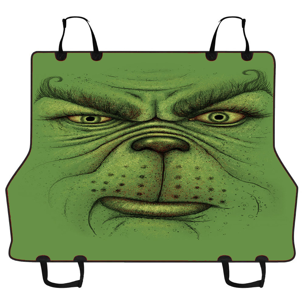 A Green Christmas Car Pet Seat Cover